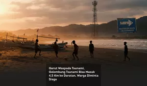 Garut Waspada Tsunami, Gelombang Tsunami Bisa Masuk 4,5 Km ke Daratan, Warga Diminta Siaga