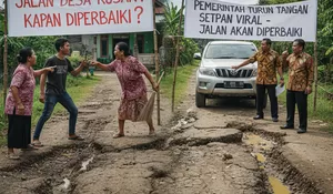Kritik Jalan Desa Rusak Dibalas Bentakan, Pemkab Baru Turun Setelah Viral