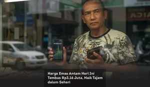 Harga Emas Antam Hari Ini Tembus Rp3,16 Juta, Naik Tajam dalam Sehari