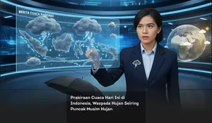 Prakiraan Cuaca Hari Ini di Indonesia, Waspada Hujan Seiring Puncak Musim Hujan