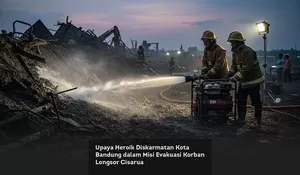 Upaya Heroik Diskarmatan Kota Bandung dalam Misi Evakuasi Korban Longsor Cisarua