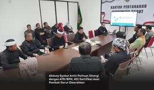Abdusy Syakur Amin Perkuat Sinergi dengan ATR/BPN, 401 Sertifikat Aset Pemkab Garut Diserahkan