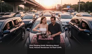 Libur Panjang Imlek, Bandung Macet Total, Volume Kendaraan Tol Naik 9,54 Persen
