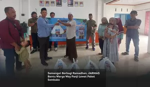 Semangat Berbagi Ramadhan, JARMAS Bantu Warga Way Panji Lewat Paket Sembako