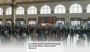 Arus Balik Lebaran 2026, Penumpang Kereta Api Daop 1 Jakarta Mulai Menurun