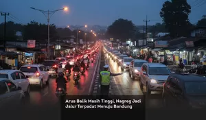 Arus Balik Masih Tinggi, Nagreg Jadi Jalur Terpadat Menuju Bandung