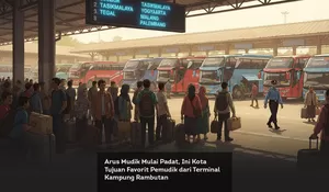 Arus Mudik Mulai Padat, Ini Kota Tujuan Favorit Pemudik dari Terminal Kampung Rambutan