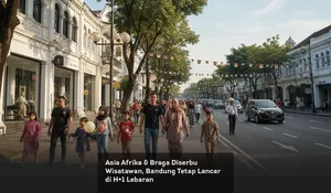 Asia Afrika &amp; Braga Diserbu Wisatawan, Bandung Tetap Lancar di H+1 Lebaran