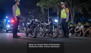 Balap Liar Tengah Malam di Pangatikan Dibubarkan Polisi, 4 Motor Diamankan