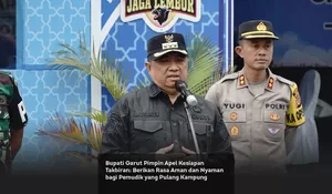 Bupati Garut Pimpin Apel Kesiapan Takbiran: Berikan Rasa Aman dan Nyaman bagi Pemudik yang Pulang Kampung