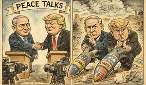 Benjamin Netanyahu dan Donald Trump Main Dua Babak, Diplomasi di Kamera, Rudal di Lapangan