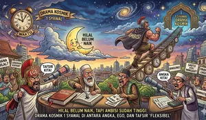 Hilal Belum Naik, Tapi Ambisi Sudah Tinggi: Drama Kosmik 1 Syawal di Antara Angka, Ego, dan Tafsir ‘Fleksibel’