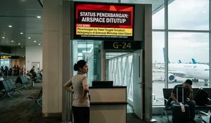 Airspace Ditutup, Boarding Gate Ikut Merenung: Penerbangan Soetta ke Timur Tengah Tertahan