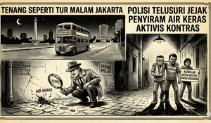 Tenang Seperti Tur Malam Jakarta: Polisi Telusuri Jejak Penyiram Air Keras Aktivis KontraS