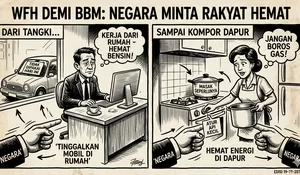 WFH demi BBM: Negara Minta Rakyat Hemat, dari Tangki Sampai Kompor Dapur