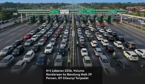 H+1 Lebaran 2026, Volume Kendaraan ke Bandung Naik 29 Persen, GT Cileunyi Terpadat