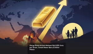Harga Emas Antam Melesat Rp3,059 Juta per Gram, Cetak Rekor Baru di Akhir Pekan