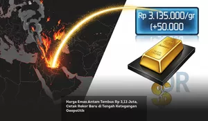Harga Emas Antam Tembus Rp 3,13 Juta, Cetak Rekor Baru di Tengah Ketegangan Geopolitik