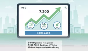 IHSG Diprediksi Menguat di 7.000-7.200, Sentimen WFH dan Efisiensi Anggaran Jadi Pendorong