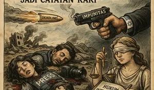 Peluru Lebih Cepat dari Deadline: Tiga Jurnalis Tumbang, Hukum Internasional Kembali Jadi Catatan Kaki