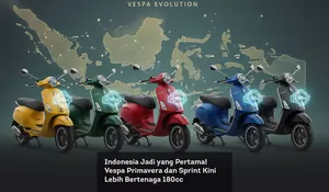 Indonesia Jadi yang Pertama! Vespa Primavera dan Sprint Kini Lebih Bertenaga 180cc