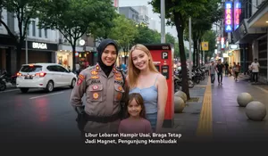 Libur Lebaran Hampir Usai, Braga Tetap Jadi Magnet, Pengunjung Membludak