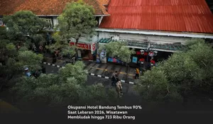 Okupansi Hotel Bandung Tembus 90% Saat Lebaran 2026, Wisatawan Membludak hingga 723 Ribu Orang