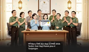 PP Baru THR dan Gaji 13 PNS 2026 Terbit, Cair Gaji Pokok plus 4 Tunjangan