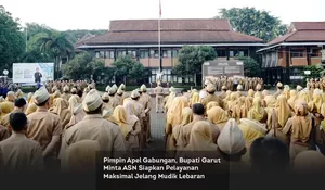 Pimpin Apel Gabungan, Bupati Garut Minta ASN Siapkan Pelayanan Maksimal Jelang Mudik Lebaran