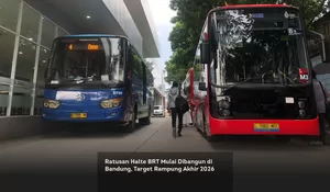 Ratusan Halte BRT Mulai Dibangun di Bandung, Target Rampung Akhir 2026