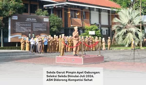 Sekda Garut Pimpin Apel Gabungan: Seleksi Sekda Dimulai Juli 2026, ASN Didorong Kompetisi Sehat