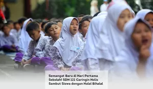 Semangat Baru di Hari Pertama Sekolah! SDN 121 Caringin Holis Sambut Siswa dengan Halal Bihalal