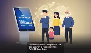 Sempat Terkoreksi, Harga Emas UBS dan Galeri24 di Pegadaian Naik Rp53.000 per Gram!