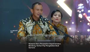 Suasana Haru Perpisahan Kapolrestabes Bandung, Farhan Puji Pengabdian Budi Sartono