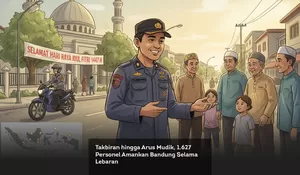 Takbiran hingga Arus Mudik, 1.627 Personel Amankan Bandung Selama Lebaran