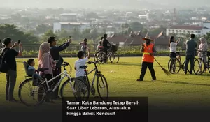 Taman Kota Bandung Tetap Bersih Saat Libur Lebaran, Alun-alun hingga Baksil Kondusif