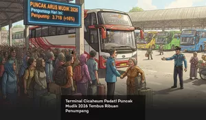 Terminal Cicaheum Padat! Puncak Mudik 2026 Tembus Ribuan Penumpang
