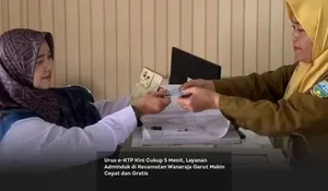 Urus e-KTP Kini Cukup 5 Menit, Layanan Adminduk di Kecamatan Wanaraja Garut Makin Cepat dan Gratis