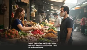 Zulkifli Hasan Pastikan Stok Pangan Melimpah, Pemerintah Siapkan Pasar Murah Tekan Harga