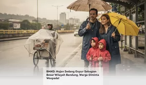 BMKG: Hujan Sedang Guyur Sebagian Besar Wilayah Bandung, Warga Diminta Waspada