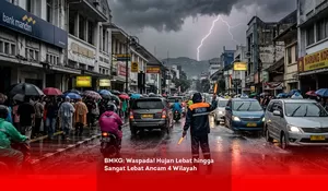 BMKG: Waspada! Hujan Lebat hingga Sangat Lebat Ancam 4 Wilayah