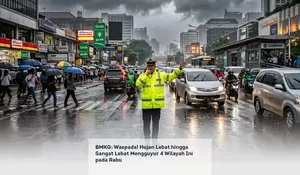 BMKG: Waspada! Hujan Lebat hingga Sangat Lebat Mengguyur 4 Wilayah Ini pada Rabu
