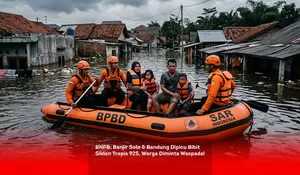 BNPB: Banjir Solo & Bandung Dipicu Bibit Siklon Tropis 92S, Warga Diminta Waspada!