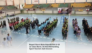 Bupati Garut Buka Kejurda Voli U-18 se-Jawa Barat, 56 Klub Bertanding, Sport Tourism Jadi Incaran