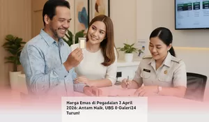 Harga Emas di Pegadaian 3 April 2026: Antam Naik, UBS & Galeri24 Turun!