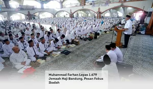 Muhammad Farhan Lepas 1.679 Jemaah Haji Bandung, Pesan Fokus Ibadah
