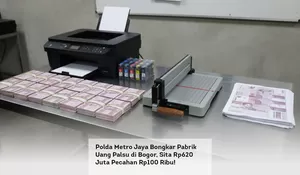 Polda Metro Jaya Bongkar Pabrik Uang Palsu di Bogor, Sita Rp620 Juta Pecahan Rp100 Ribu!