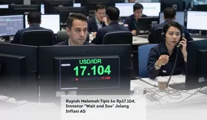 Rupiah Melemah Tipis ke Rp17.104, Investor "Wait and See" Jelang Inflasi AS