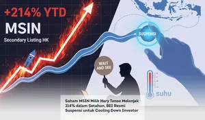 Saham MSIN Milik Hary Tanoe Melonjak 214% dalam Setahun, BEI Resmi Suspensi untuk Cooling Down Investor