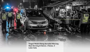 Tragis! Mobil Oleng Seruduk Warung Nasi Goreng di Garut, 1 Tewas, 3 Luka-luka